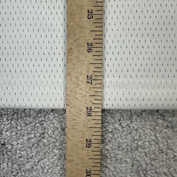 Kansas Jayhawks PE Basketball Shooting Shirt Mens Medium White Adidas Team Issue - Picture 11 of 12